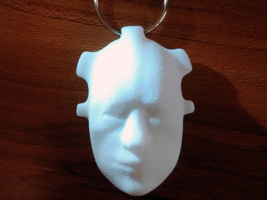 visage porte clés gadgets échelle modèles figurines 3d print model - Mito3D