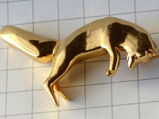 fox brooch experimental jewelry safety pin brooches 3d print model - Mito3D