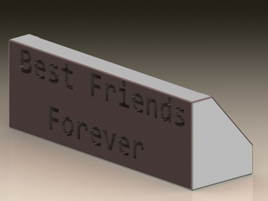 geschenk business gift friend jewelry love message silver home decor accessories 3d print model - Mito3D