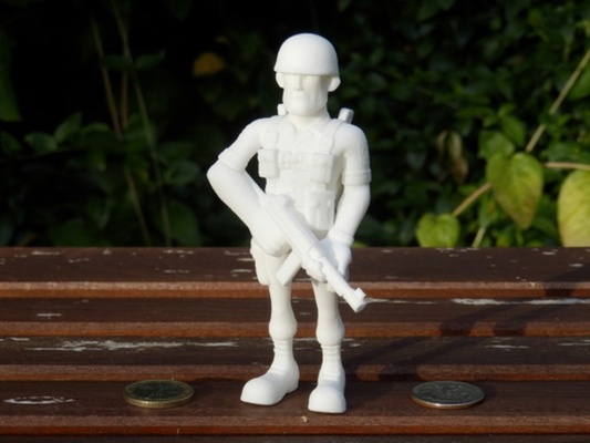 pára quedista exército comando guarda paraquedista soldado arte animação 3d print model - Mito3D