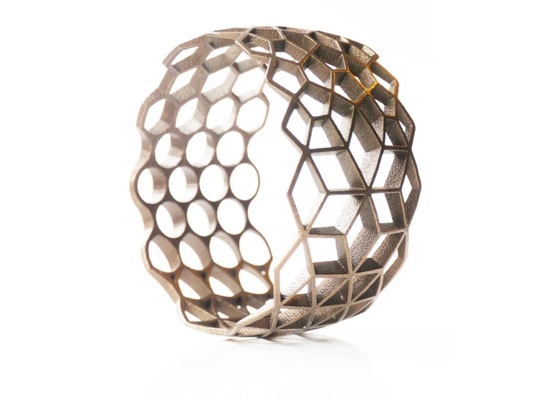 polygons circle hexagon pattern pentagon rhombus triangle art mathematical jewelry bracelets 3d print model - Mito3D