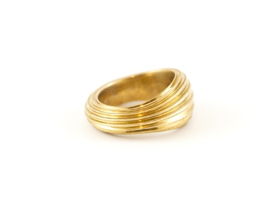rippel ring bronze nashorn schmuck ringe 3d print model - Mito3D
