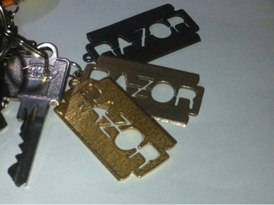 rzr chave pingente velho prata aparelhos chaveiros 3d print model - Mito3D
