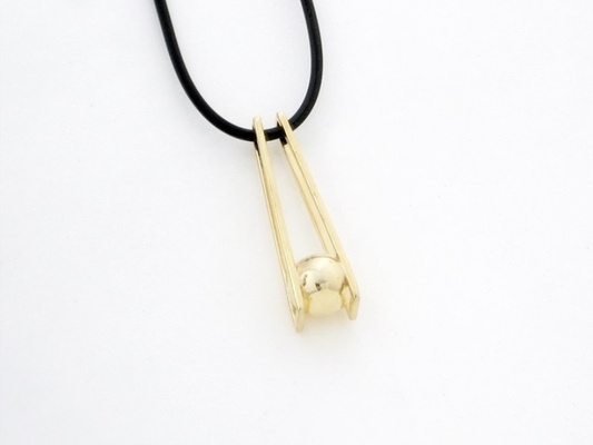 trapeze pendant contemporary geometric gift jewelry modern necklace seriaforma sphere pendants necklaces 3d print model - Mito3D