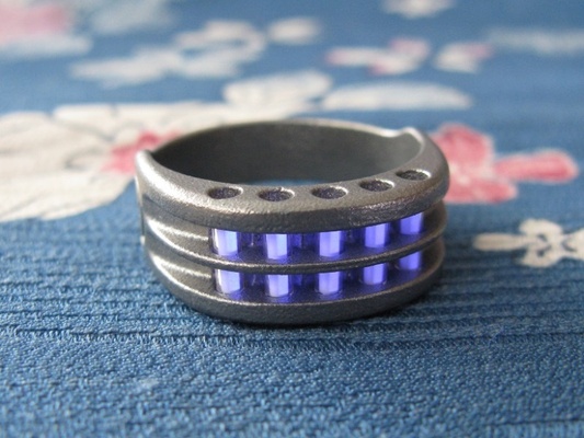 tritium ring xi us12 edc gitd glow gtls jewellery titanium tofty jewelry rings gadgets accessories 3d print model - Mito3D