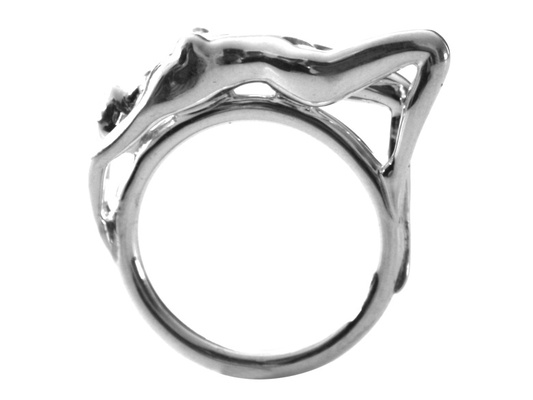 woman jewelry ring sterling silver rings 3d print model - Mito3D