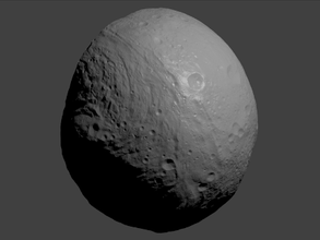 asteroide vesta ovest alba globo cavo nasa 3d print model - Mito3D