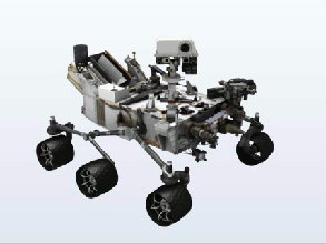 curiosidade rover 3d print model - Mito3D