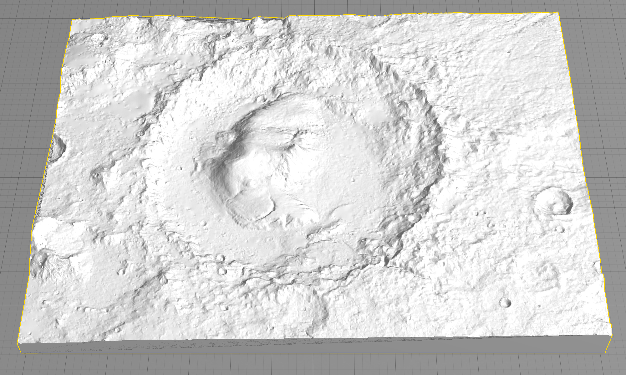 gale crater 3D print model - Mito3D