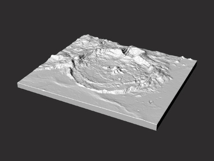 gassendi crater 3D print model - Mito3D