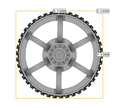 m2020 wheel desktop model-5inch mars 2020 spacecraft rover perseverance nasa 3d print model - Mito3D