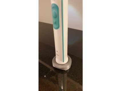 eléctrico diente cepillo estante soporte forma alfiler toothbrush stand 3d print model - Mito3D