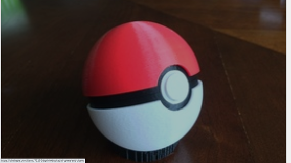 pokebola abre forma alfiler pokemon 3d print model - Mito3D