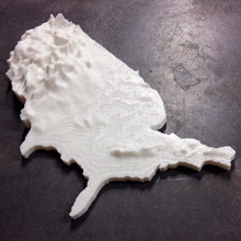 états unis terrain pinshape géographie 3d print model - Mito3D