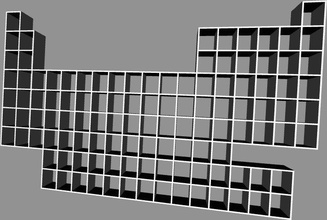 tavola periodica casella pinshape organizzatore contenitore chimica box 3d print model - Mito3D