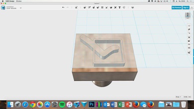 benekli pinshape damga stempel görüldü ofis hacken 3d print model - Mito3D