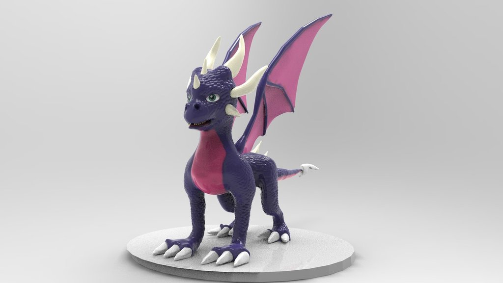 cynder ejderha pinshape oyuncak legend spyro heykel ps2 aksiyon figürü 3D print model - Mito3D