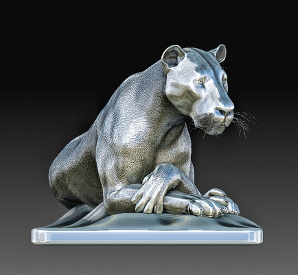 lion femelle forme d'épingle animaux 3d print model - Mito3D