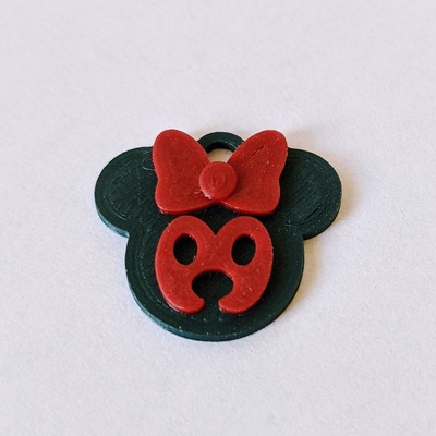 minnie mouse earrings pinshape 3d print model - Mito3D