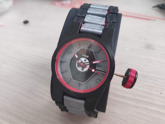 reloj forma alfiler accesorio 3d print model - Mito3D