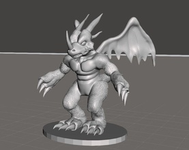 dragon action figure statua pinshape disegno 3d 3d print model - Mito3D