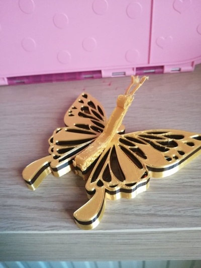 mariposa saco gancho forma alfiler coat hook 3d print model - Mito3D