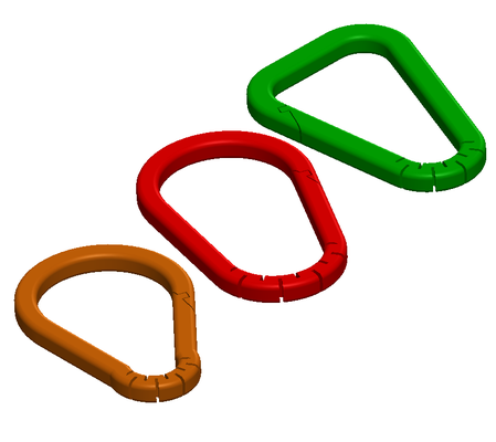 carabiner collection - 3 designs sizes pinshape 3d print model - Mito3D