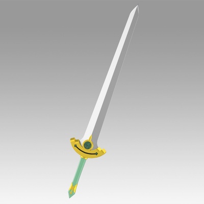 espada arte línea sao kirigaya suguha leafa forma alfiler 3d print model - Mito3D