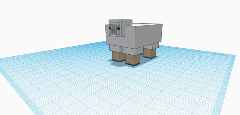 a 3d yazdır of zanaat koyun iğne şekli minecraft 3d print model - Mito3D