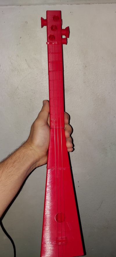 tympanon baguette 3 cordes instrument forme d'épingle musical 3d print model - Mito3D
