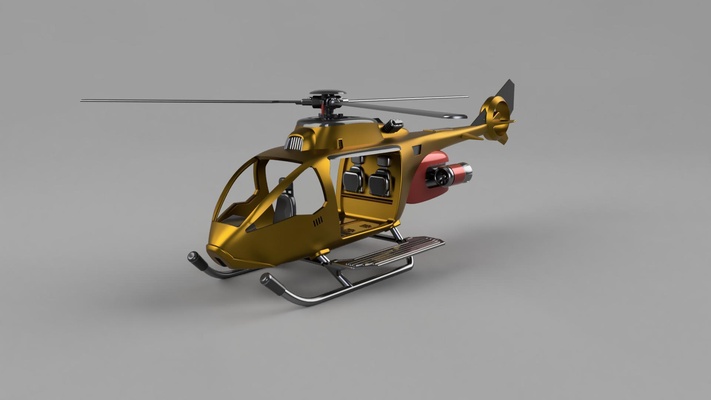 dias choppa helicóptero alfinete 3d print model - Mito3D
