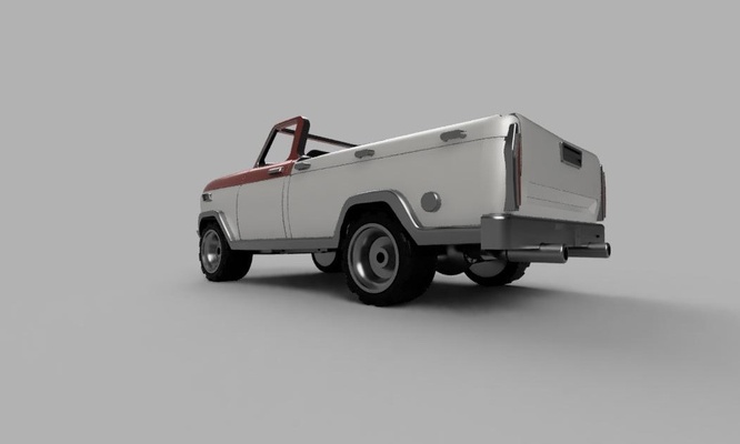 fortnite pickup truck car vehicle pinshape 3d print model - Mito3D