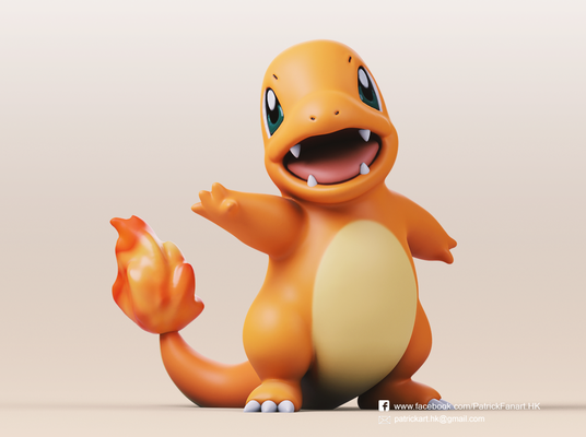 charmander pokemon pinshape 3d print model - Mito3D
