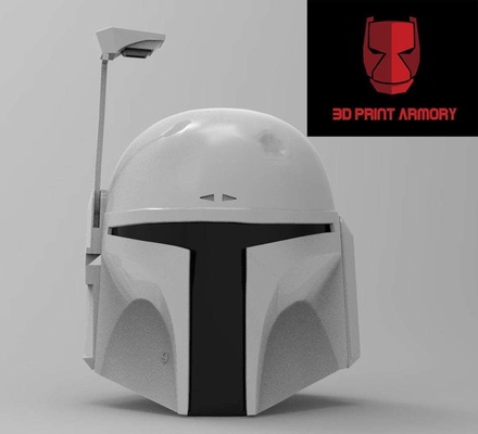 boba fett capacete preciso stl arquivo 3d impressão alfinete helmet 3d print model - Mito3D