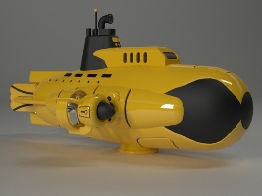 submarino brinquedo alfinete 3d print model - Mito3D