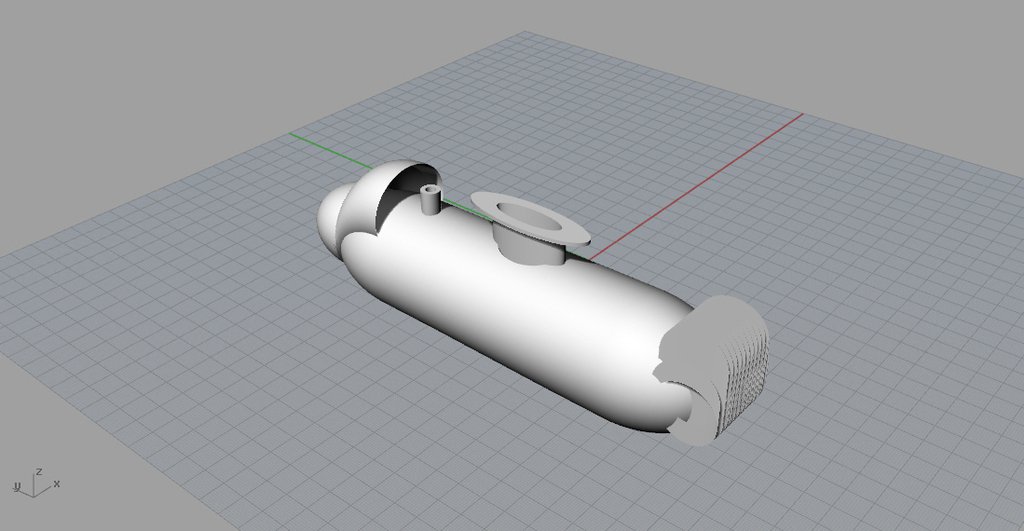 submarine pinshape 3d printing 3D print model - Mito3D