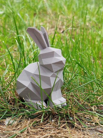poli tavşan iğne şekli low poly 3d print model - Mito3D
