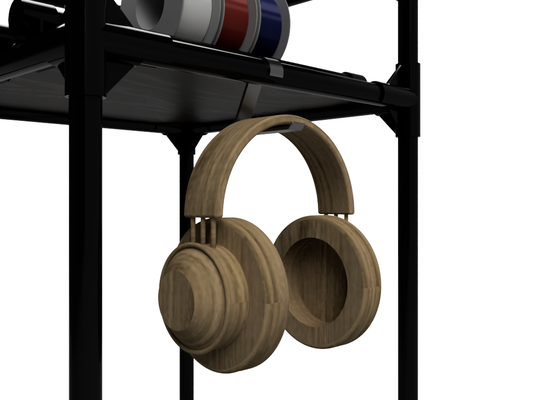 semplice cuffia gancio titolare supporto 28mm tubo forma spillo headphone hook 3d print model - Mito3D