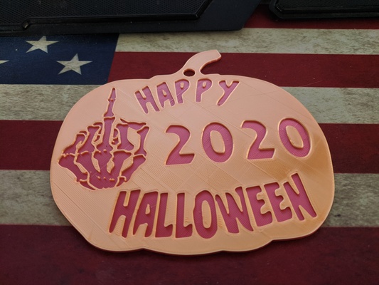 halloween covid 2020 sign pinshape 3d print model - Mito3D