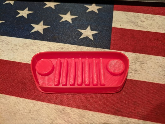 tj wrangler grille style cookie cutter stamp pinshape jeep 3d print model - Mito3D