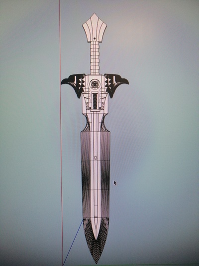 energia spada vita taglia forma spillo warhammer 40k 3d print model - Mito3D