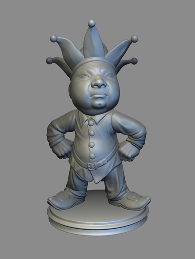 gnome joker alfinete gnomo 3d print model - Mito3D