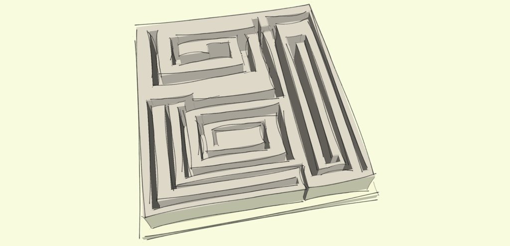 labyrinthe 3d pinshape printing 3D print model - Mito3D