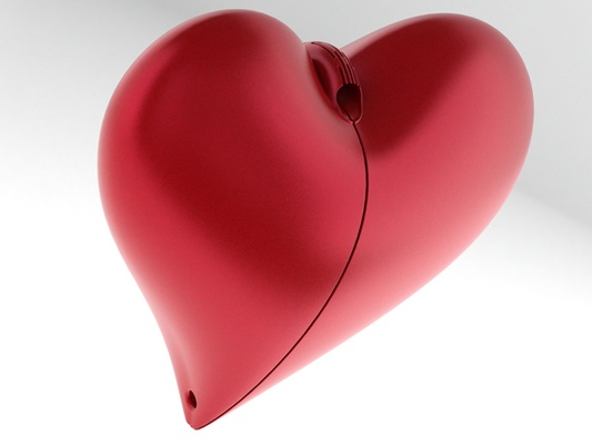 coração presente caixa alfinete 3d print model - Mito3D