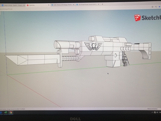 fucile laser vita taglia forma spillo warhammer 3d print model - Mito3D