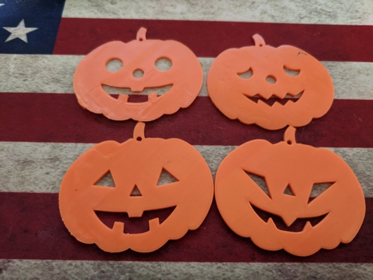 halloween orament pumpkin jack-o-lantern pinshape 3d print model - Mito3D