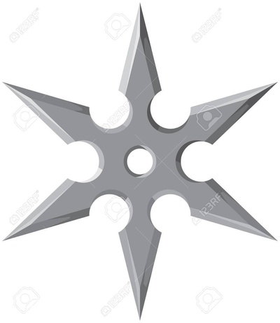 ninja étoile forme d'épingle star 3d print model - Mito3D