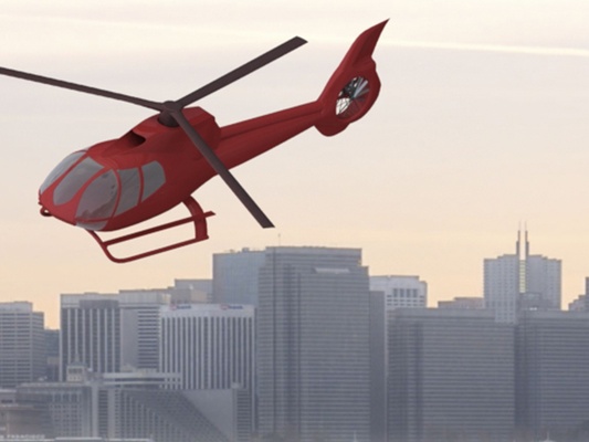 eurocopter helicóptero forma alfiler 3d print model - Mito3D