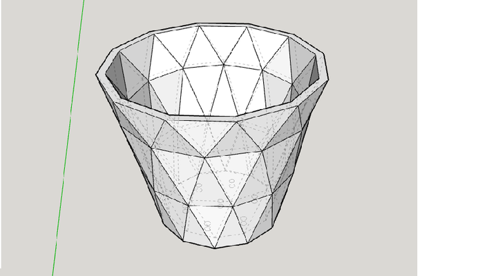 macétale poli forme d'épingle planteur 3d print model - Mito3D