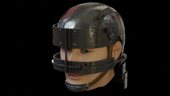 culhões capacete anime furioso alfinete 3d print model - Mito3D